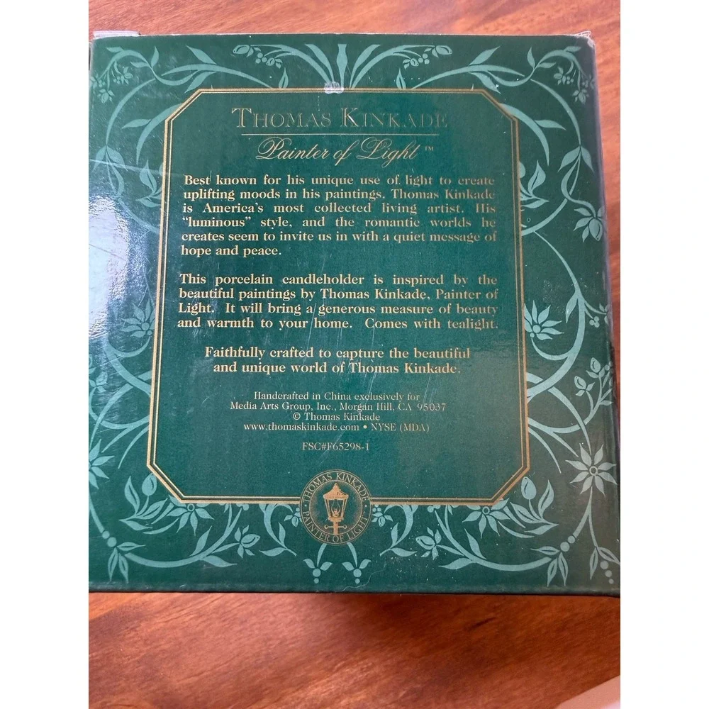 Thomas Kinkade Painter Of Light Country Cottages Votive Square Candle Holder 3